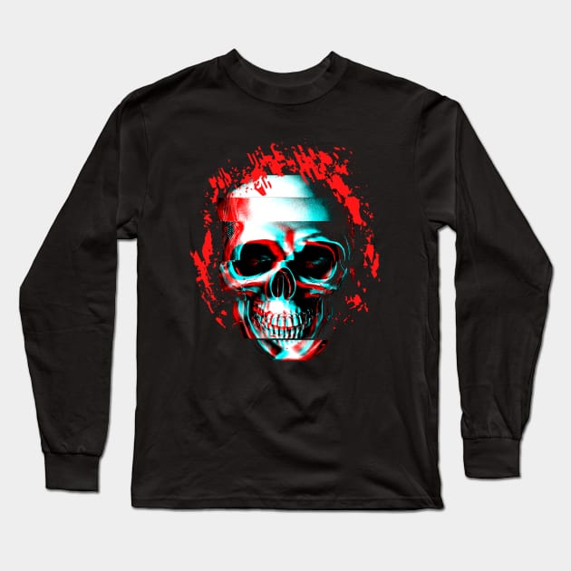 Ghastly Glitchy Long Sleeve T-Shirt by TJWDraws